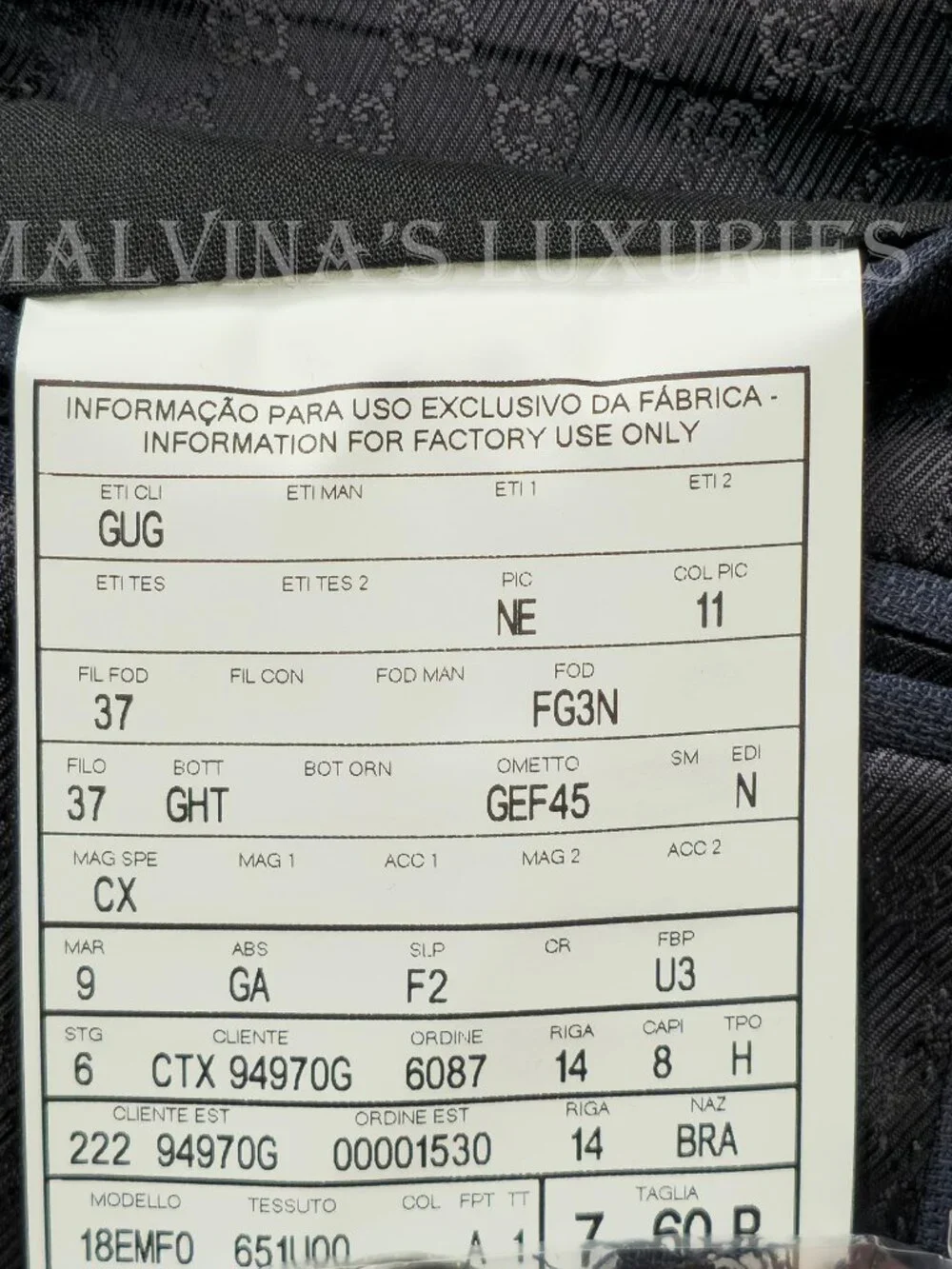 Gucci designer size